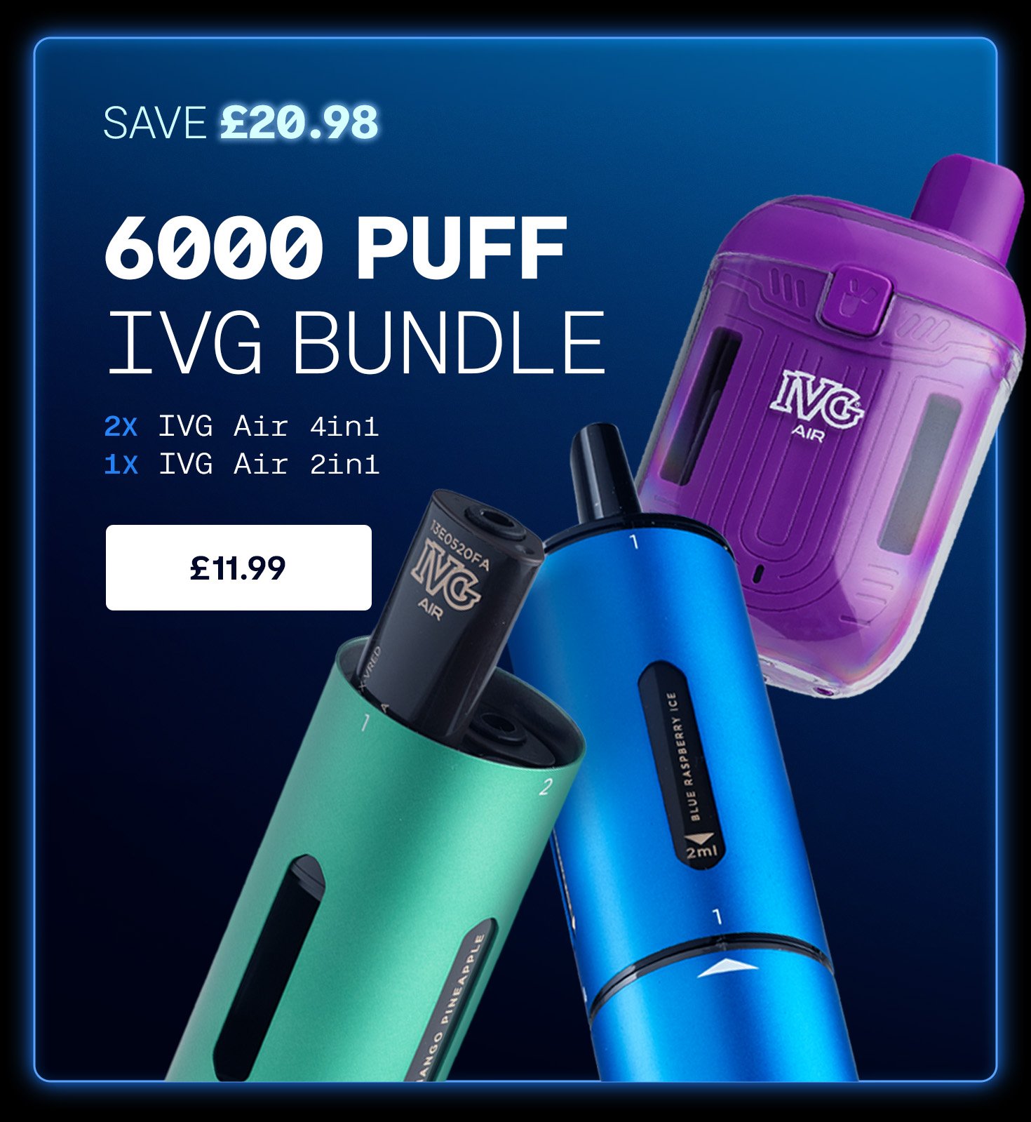 IVG air Bundle - Two 4in1 Kits & 1 2in1 Kits for £11.99